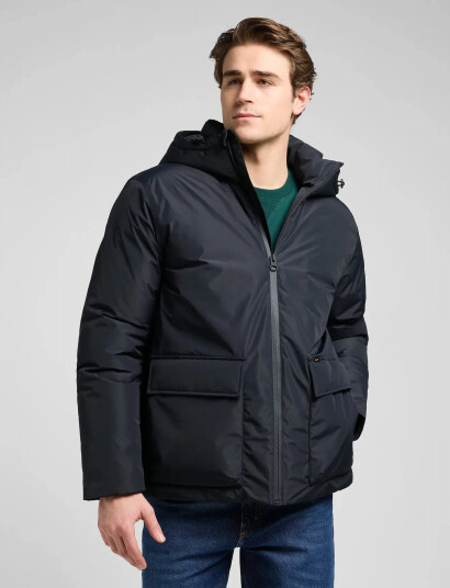 Lee Jeans Hooded Short Puffer - Black - XXL Lee Jeans Hooded Short Puffer - Black - XXL