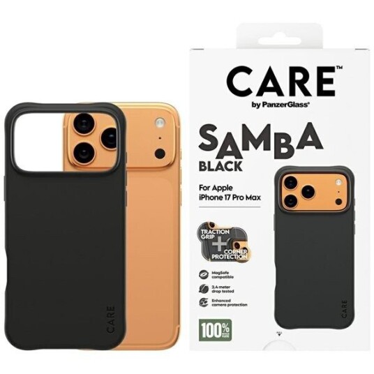 CARE by PanzerGlass Samba MagSafe Deksel til iPhone 17 Pro Max - Svart