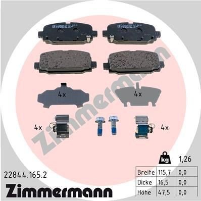 Bremseklosser ZIMMERMANN 22844.165.2 Bremseklosser ZIMMERMANN 22844.165.2