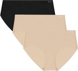 Under Armour Truser 3P Pure Stretch No Show Hipster Svart m Beige X Small Dame