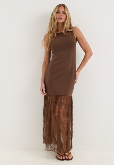 Bubbleroom Combined Lace Maxi Dress