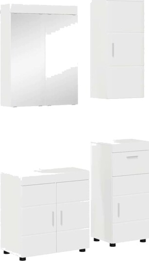 Baderomsinnredningssett TULUM 4 pcs Hvit 60 x 34 x 63 cm Baderomsinnredningssett TULUM 4 pcs Hvit 60 x 34 x 63 cm