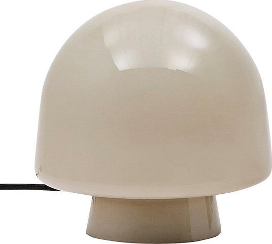 Kave Home Reig grå bordlampe i glass Hvit Bordlamper