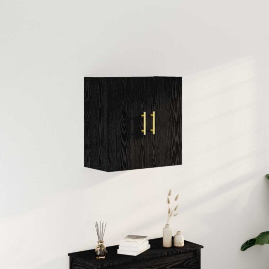 Veggskap Svart Eik 60x31x70 cm Konstruert Tre Veggskap Svart Eik 60x31x70 cm Konstruert Tre