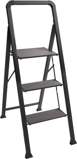 Spirella stige 3 trinn aluminium stålramme matt svart