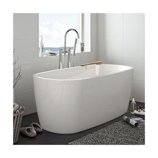 Hafa Sun Round Fristtstående badekar 1570x750 mm. Hvit sanitærakryl