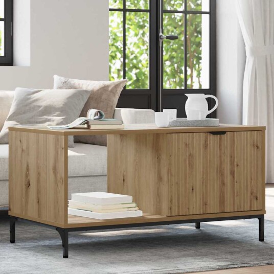 vidaXL Kaffebord artisan eik 90 x 49 x 46 cm Konstruert tre
