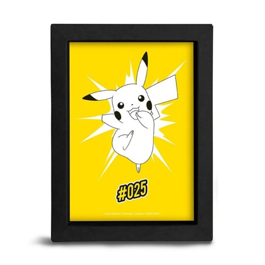 Pokemon Innrammet Bilde 15x20 Pikachu