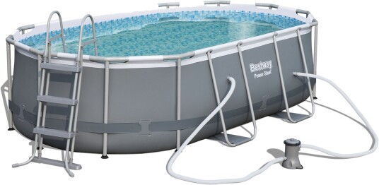 Bestway Power Steel Oval Bassengsett 427x250x100 cm