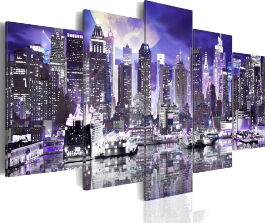 Bilde Moonlit Night In New York City 200x100 Artgeist sp. z o. o.