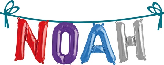 Ballonggirlander Folie Navn - Noah