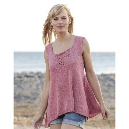 Woodstock by DROPS Design Topp Strikkeoppskrift str S XXXL