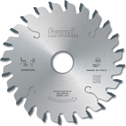 Freud LI25M31FA3 Sirkelsagblad - 125x20mm, 24 tenner Freud LI25M31FA3 Sirkelsagblad - 125x20mm, 24 tenner