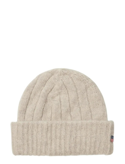 Lexington Clothing Alpaca Blend Knitted Beanie - Cream - ONE SIZE