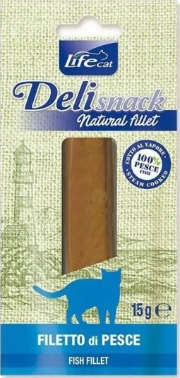 Life Cat Deli Snacks Kokt Fiskefilet 16X15 G