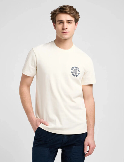 Lee Jeans Ww Graphic Tee - Cream - S