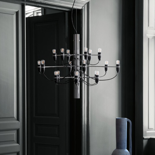 Flos Flos 2097/18 Sarfatti LED takkrone - sølv Flos Flos 2097/18 Sarfatti LED takkrone - sølv