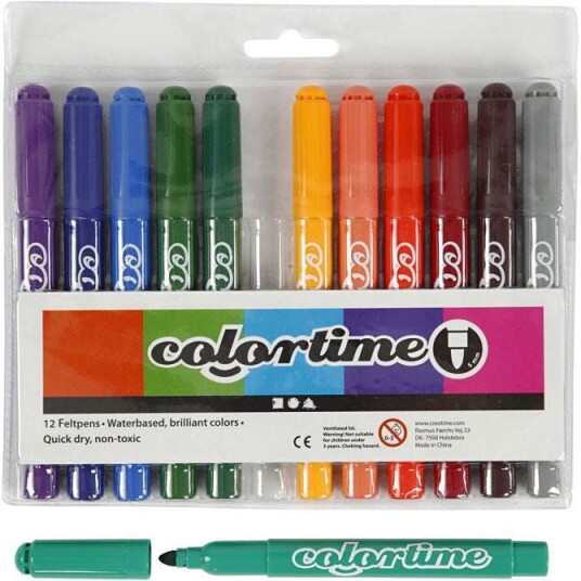 Colortime Dobbeltusj Komplementærfarger 12 stk