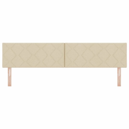 LED Hodegjerde Diamantblokker Design Kremhvit 200 cm Stoff