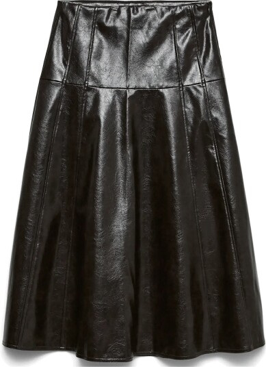 Vero Moda Vmdash Hw Coated 7 8 Skirt CHOCOLATE TORTE XS