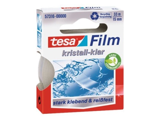 Tesafilm Kontortape 15 Mm X 33 M Polypropylenfolie Krystallklar Pakke Med 6