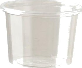 Dressingbæger 100 Ml Ø70x47 Mm Rundt Ps Klar,100 Stk/Pk