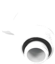 Alphacool 17628 45° vannblokk/fitting hvit 17628