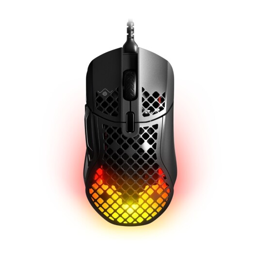 SteelSeries Aerox 5 Gamingmus med 18000 DPI og RGB-belysning - Høyrehendt, USB