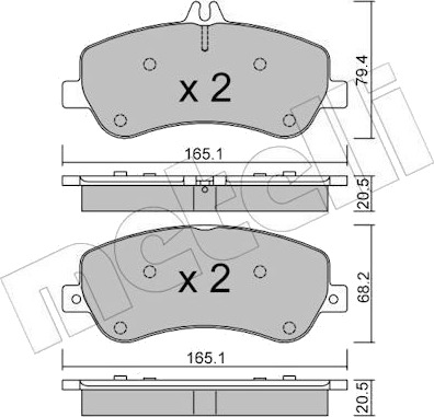 METELLI 22 0825 0 Bremseklosser