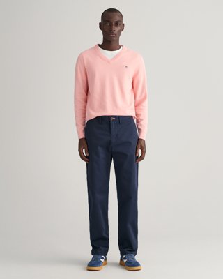 Twillchinos i regular fit MARINE 3434