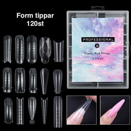 120st nagelform för polygel Akrylnaglar Nageltippar