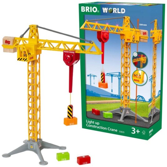 Brio Den Lysende Anleggskranen Brio Tog, Bygninger 033835 Brio Den Lysende Anleggskranen Brio Tog, Bygninger 033835
