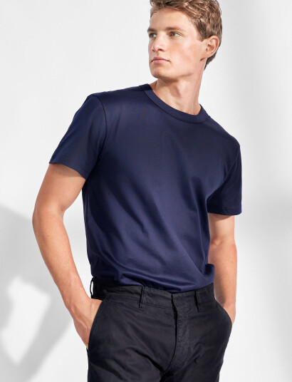 Bread & Boxers Crew Neck Pima - Navy - XL