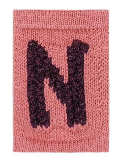 Smallstuff Knitted Letter N Rose Pink ONE SIZE 10 cm Smallstuff Knitted Letter N Rose Pink ONE SIZE 10 cm