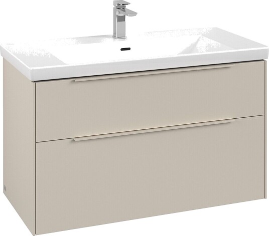 Villeroy & Boch  Subway 3.0 Servantskap m/2 skuffer 973x576x478 mm Lys Grå Matt