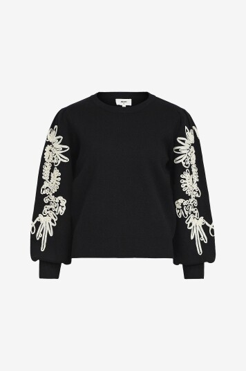 Object - Genser objJoana L/S Knit Pullover 123 - Svart