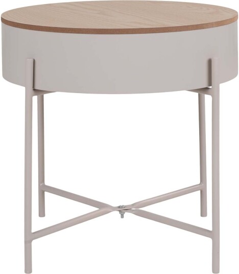 Sisco sofabord  hjørnebord Ø40cm beige grå.