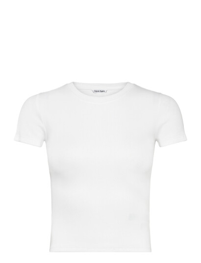 Organic Basics Core Rib Tee White S
