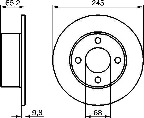 BOSCH 0 986 478 073 Bremseskive BOSCH 0 986 478 073 Bremseskive