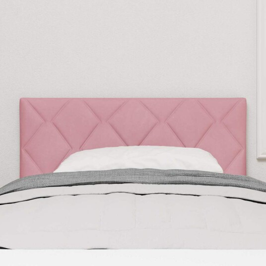 LED Hodegavl Diamantblokkmønster Rosa 100 cm Fløyel