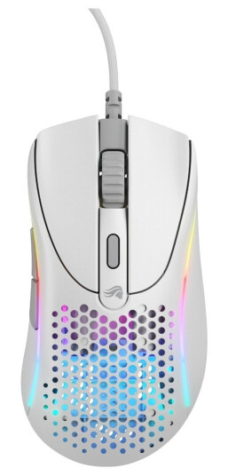 Glorious Model D 2 Kablet Gamingmus Optisk Ergonomisk Hvit med RGB
