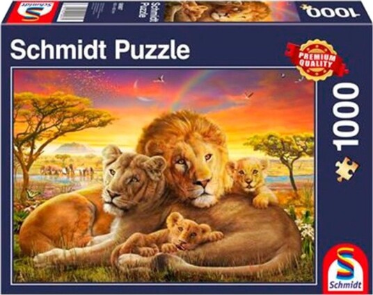 Schmidt Puslespill 1000 Brikker Loving Lions