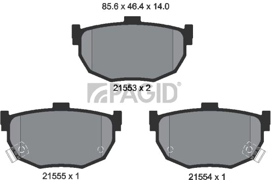 PAGID T0391N Bremseklosser PAGID T0391N Bremseklosser