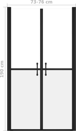 Dusjdør frostet ESG (73-76)x190 cm