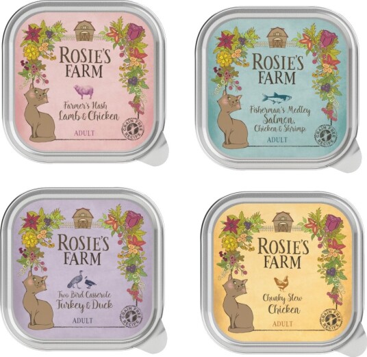 Rosie'S Farm Våtfôr Adult Mix Pakke 4 Sorter 16 X 100 G