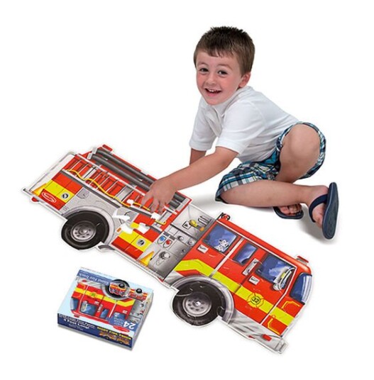 Melissa & Doug Puslespill til gulv 24 brikker Brannbil