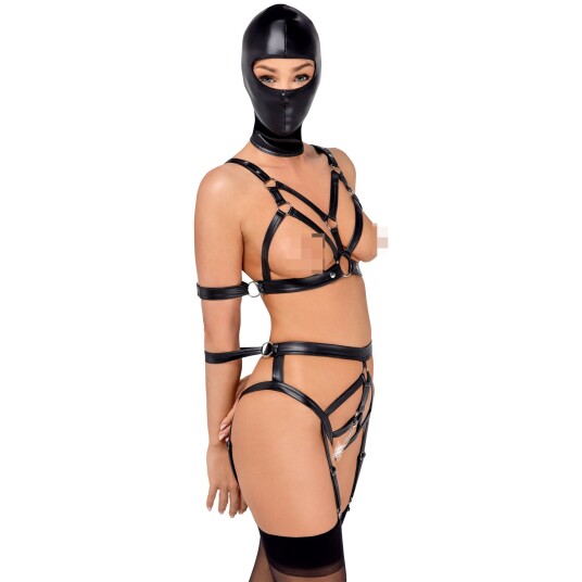 You2Toys Bad Kitty Naughty Toys Sele og Maske Black S You2Toys Bad Kitty Naughty Toys Sele og Maske Black S