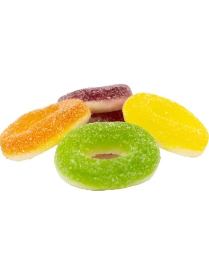 1 kg Damla Sour Rings Vingummiringer med Sure Fruktsmaker
