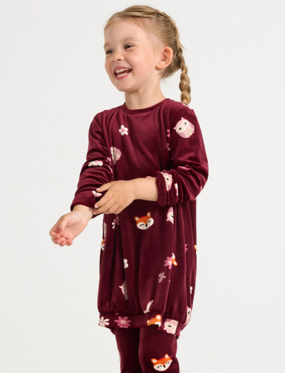Lindex Tunika I Velour Red 92