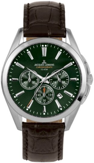 Jacques Lemans Herreklokke 1 1945.1C Derby Grønn/Lær Ø42 mm